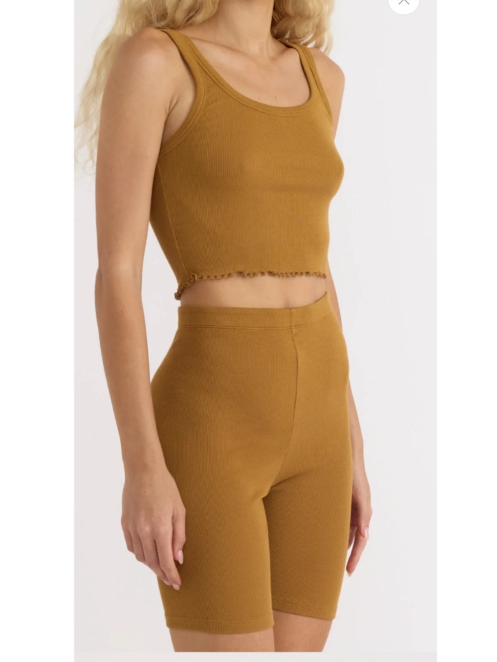Organic Basics Lounge Set, Organic Cotton Large, Tank Top & Biker Shorts, NWT